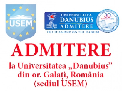 USEM organizează înscrierea la studii universitare pentru persoanele, care doresc sa-și facă studiile la Universitatea Internațională „Danubius” din or. Galați, România.